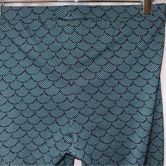 Kapow Meggings Merman Teal Patterned Men's leggings with mermaid pattern size L - Picture 3 of 7